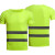 安全背心工地速干面料建筑施工道路环卫反光衣工地服反光T恤广告 荧光绿长袖