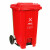 兰诗 LJT2215 新国标大号脚踏分类垃圾桶 物业环卫商用大垃圾桶 100L红色-有害垃圾