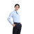 中神盾Z-503 男女装新款衬衫竹纤维纯色长袖商务工装职业方领衬衫定制职业装 （38码）XL 蓝色 （100-499套）