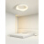 卧室灯现代简约创意网红led房间灯具北欧极简家用主卧书房吸顶灯 白色 42CM 白光