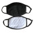 劳保佳  棉布口罩莫代尔棉口罩  独立包装口罩  外黑内白方格太空棉口罩  独立装加厚两层不加棉