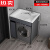 PDQ小户型洗衣柜阳台整体洗衣机柜一体台盆柜浴室柜洗衣池槽组合定做 100X71右柜(带搓)