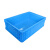 欧曼 周转箱物流箱塑料箱收纳储物箱物流筐加厚EU箱600*400*170MM蓝色 不含盖