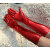 韩版漆皮手套长紧男女DS紧身舞蹈演出手套道具cos柔软弹力手套 玫红43CM漆皮加长手套 均码