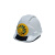 工者abs太阳能带风扇安全帽 夏季透气工地遮阳降温防晒帽子太阳能风扇帽（白）CC-31