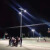 亮铭佳12V太阳能篮球场照明灯杆太阳能足球高杆投光工程led路灯工厂大功率户外高6米3头100W