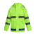 厚创 分体雨衣雨裤套装 新式交通执勤骑行环卫反光雨衣 蓝格荧光绿 L