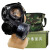 晋广源 08防毒面具头戴式防尘全面具整套  面具+绿箱子+迷彩包+罐