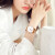 劳士顿（ROSDN）手表女时尚镂空简约气质ins风女士手表2020新款钢带女表 优雅珍珠白