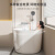 东鹏（DONGPENG）小户型浴缸迷你缸可移动亚克力家用浴缸薄边独立日式浴池深泡浴池 空缸带坐板0.8m