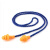 LISM硅胶防噪音睡眠用降噪声隔音耳塞 圣诞树型1270 游泳防水防护耳塞 黄色耳塞+蓝线(英文独立装) M