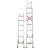 链工 单面升降伸缩梯子4米高加厚铝合金阁云梯楼工程梯子户外直梯 1.5mm厚高6米