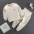 南极人儿童保暖内衣套装婴幼儿0-1-3岁2冬款加厚加棉纯棉睡衣女童宝宝 高腰咖色平面 80cm