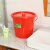 塑料红桶水桶泡脚洗车桶脸盆茶渣桶大容量喜结婚带盖手提加厚 水勺(绿色)