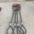 镀锌压制钢丝绳吊索具带钩拖车钢丝绳组合吊具起重工具双腿四腿 4.7吨2米2根环眼吊钩