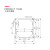 锢丰(GOF)60*60铝合金外壳防水接线盒室外电源屏蔽仪器仪表铝型材壳体M01 60-60-120（喷砂黑色不带耳朵）定制长度联系