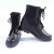 阿力牛 AX-095 冬季新式黑色跑步鞋 保安胶鞋高帮劳保靴 牛皮靴 40 