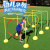 儿童跨栏钻洞游戏道具幼儿园体智能户外钻圈感统训练趣味运动器材 钻圈跨栏组合