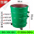 定铁垃圾桶 户外环卫挂车大铁桶 360L铁垃圾桶 市政铁皮垃圾 绿色1.5厚带盖