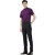 中神盾 D7509 男款短袖衬衫 竹纤维纯色商务工装职业方领衬衫 可定制 41码 深紫（1-9件）
