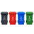 兰诗 XFS100A 大垃圾桶带盖户外垃圾桶100L绿色厨余垃圾 物业商用分类桶新国标款