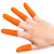伏兴 一次性乳胶手指套 防滑劳保指套防护指套 橘色麻点-29大号 100只装