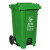 益美得 塑料脚踏分类垃圾桶脚踩大号垃圾箱果皮桶带盖 240L绿色（厨余垃圾）