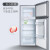 TCL 118升 小型双门电冰箱 LED照明 迷你 小冰箱 冰箱小型便捷  节能低音 闪白银） BCD-118KA9
