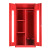 康迪普 应急物资柜钢制消防柜防汛救援器材存放柜防护用品设备玻璃展示箱 高800*宽500*深350红色