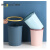威佳Wellguard大号压圈垃圾桶办公室酒店北欧简约带压环方形塑料垃圾桶纸篓灰色15L