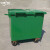 商用环卫桶户外分类垃圾桶保洁清运推车 660L无刹车轮子