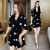 RGPX40岁女人穿的气质连衣裙23年新款时尚套装女20夏季韩版洋气名媛波 2017#黑色波点 M【建议100斤内】