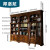 邦洛尼美式组合书柜实木带门欧式简约书橱自由组合陈列展示复古书架书房 单书柜古典棕色
