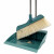 中典 H2-022 不锈钢细丝软毛扫把簸箕套装办公室扫把套装 深绿