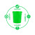 惠利得垃圾桶圆形加厚大号带盖厨余易腐垃圾分类绿色熟胶圆筒商用过滤大 100K绿色有盖