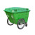 鲁识 物业400升户外垃圾桶带盖大号商用小区环卫保洁清运车手推收纳桶 400L垃圾车(白色)带盖
