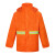 赫思迪格 环卫雨衣套装 分体双层安全警示单反光条路政园林 橙色4XL HGJ-1447