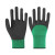 百净优浸胶发泡手套防滑耐磨透气劳保手套 绿黑色-12双/包 绿黑色-12双/包
