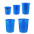 加厚周转箱物流筐仓库胶箱养龟箱可配盖储物收纳盒大号长方形塑料框 蓝色60L桶装水约115斤（无盖）