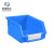 米奇特工 背挂式零件盒 塑料盒工具架五金方孔挂板盒子 蓝色 2号140*105*75（3个装）