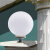 户外围栏围墙灯防水别墅院墙灯亚克力圆球形灯大门柱头庭院路灯罩 加强40cm黑色方底座LED20W