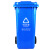 定制脚踏户外大容量240L挂车环卫垃圾桶塑料带盖商用分类垃圾议价 红色 240L加厚全新料