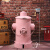 复古铁艺工业风创意个性收纳筒消防栓带盖脚踩金属垃圾桶客厅户外 大号粉色