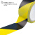 海斯迪克 车间划线安全标识胶带 PVC斑马线警示胶带 黄色1卷 4.8CM*16y HKJD-004