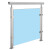 辉豪 楼梯扶手护栏不锈钢玻璃扶手阳台护栏现代简约室内室外家用栏杆 38方850mm砂光(方嘴单支立柱)