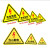 者也 PVC不干胶三角警告标志配电箱安全警示标识贴（10张装）无字危险废物 8*8CM