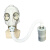 一护防毒全面具面罩 E40接口 防无机气体(面具+0.5米管+1#罐)