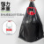 领象 加厚垃圾袋黑色手提式背心式中号塑料袋医疗商用一次性 手提袋 50*70cm 50个
