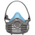 思创科技 双边硅胶防尘面罩口罩防细微颗粒物打磨电焊工业粉尘半面具 ST-1060A 1套