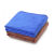 军敏特 超细纤维吸水毛巾清洁抹玻璃蓝咖  30*70cm加厚两条装